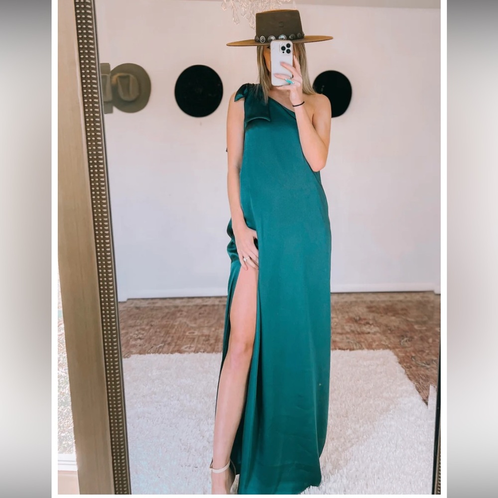 One Shoulder Satin Dress NWT